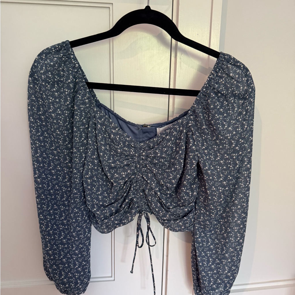 Floral Blue Women's Blouse